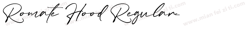 Romate Hood Regular字体转换